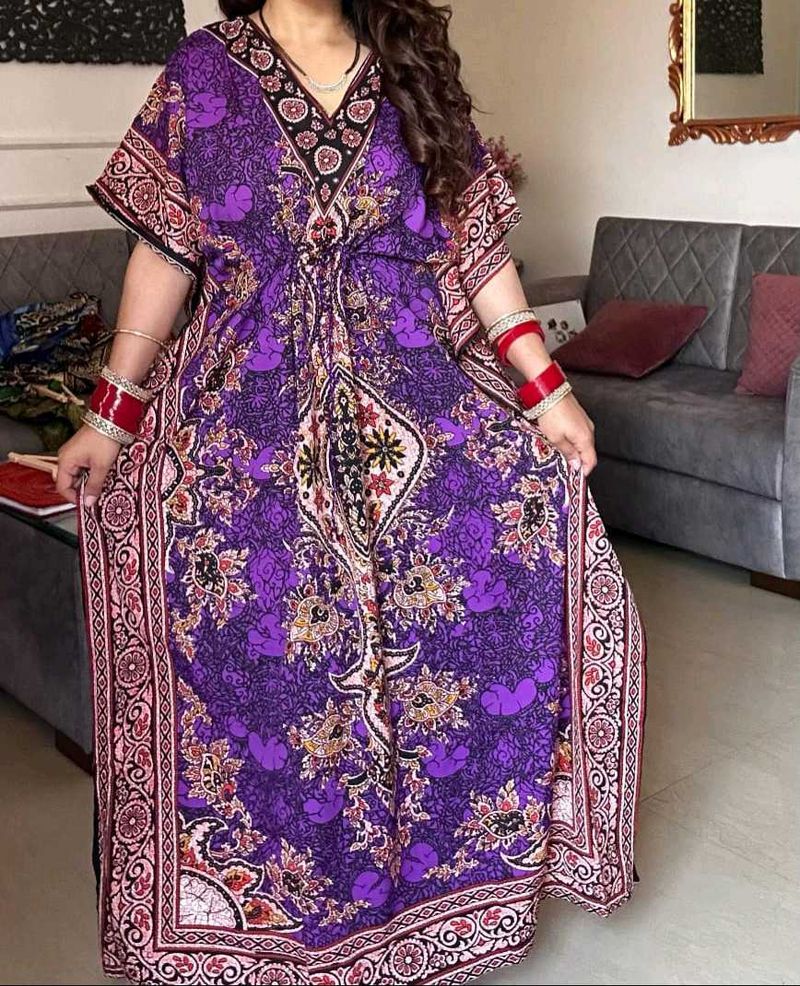 Beautiful Printed Freesize Kaftan