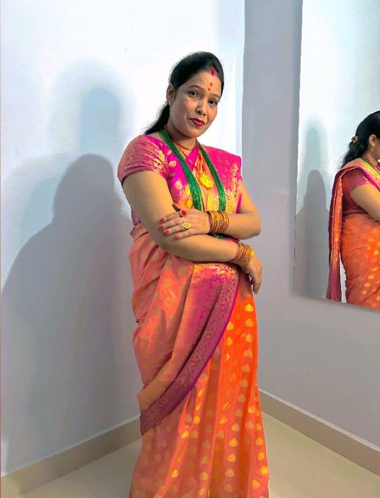 Orange &amp; Pink Sari
