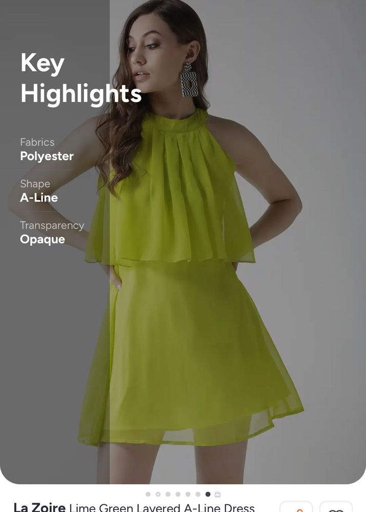 Neon Green Layered Mini Dress