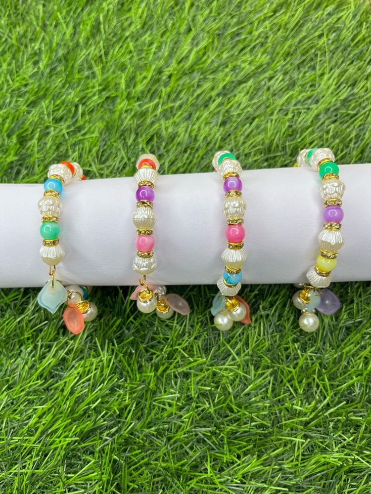 Colorful Beaded Bracelet Set Of Four