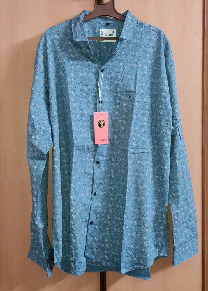 Brand New Stylish Blue Floral Print Shirt
