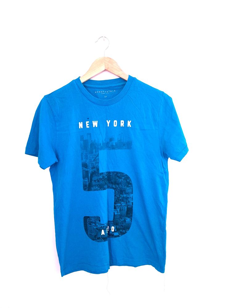 Aeropostale Blue Printed Tshirt
