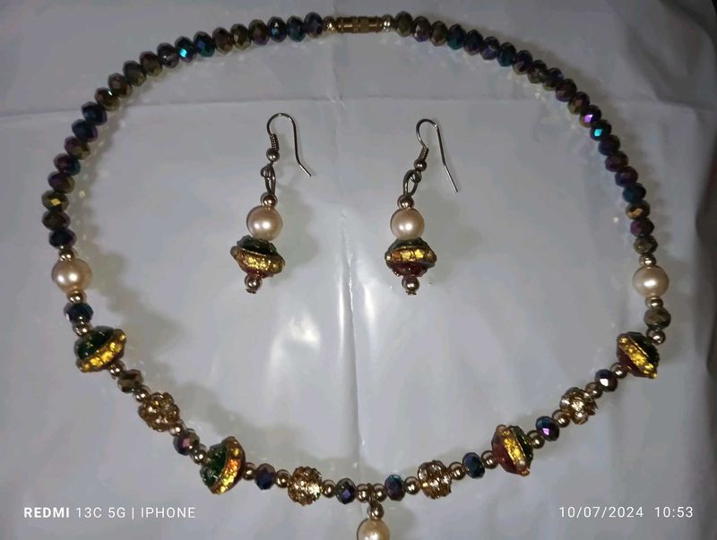 Combo Offer Beaded Necklace &amp; Earring Set