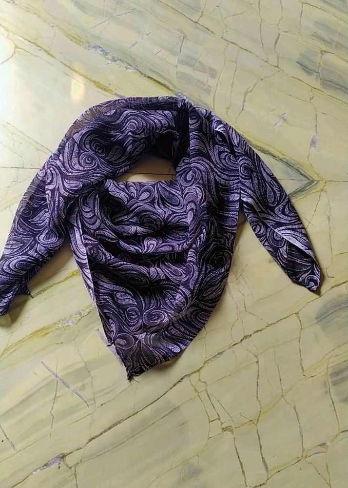 SAANCHI ENTERPRISE Grey Rayon Printed Scarf