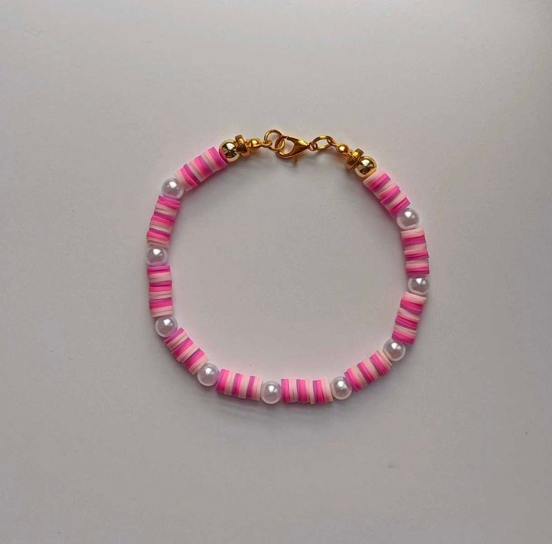 Pink &amp; Pearl Bracelet