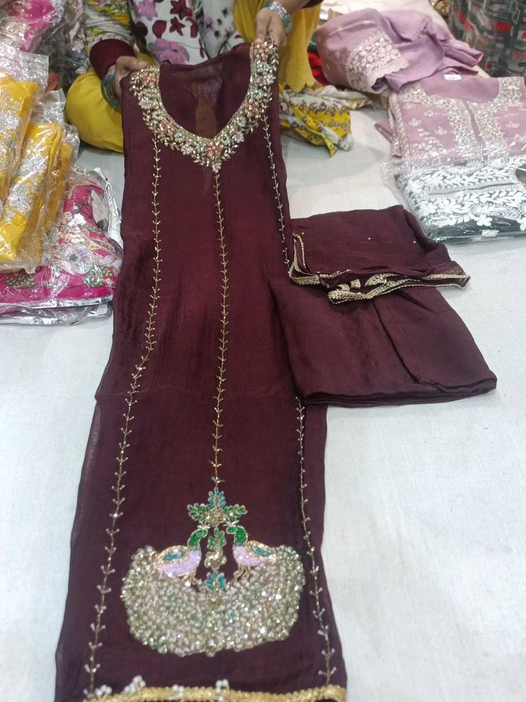 Elegant Maroon Salwar Suit