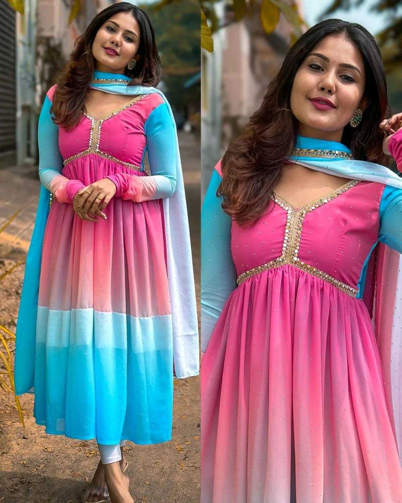 Anarkali Gown With Dupatta