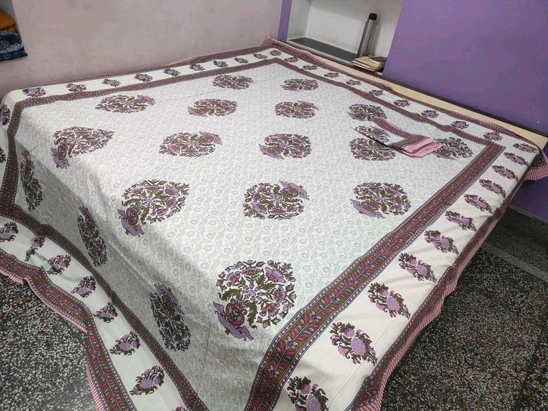 Pure Cotton Double Bed Bedsheet