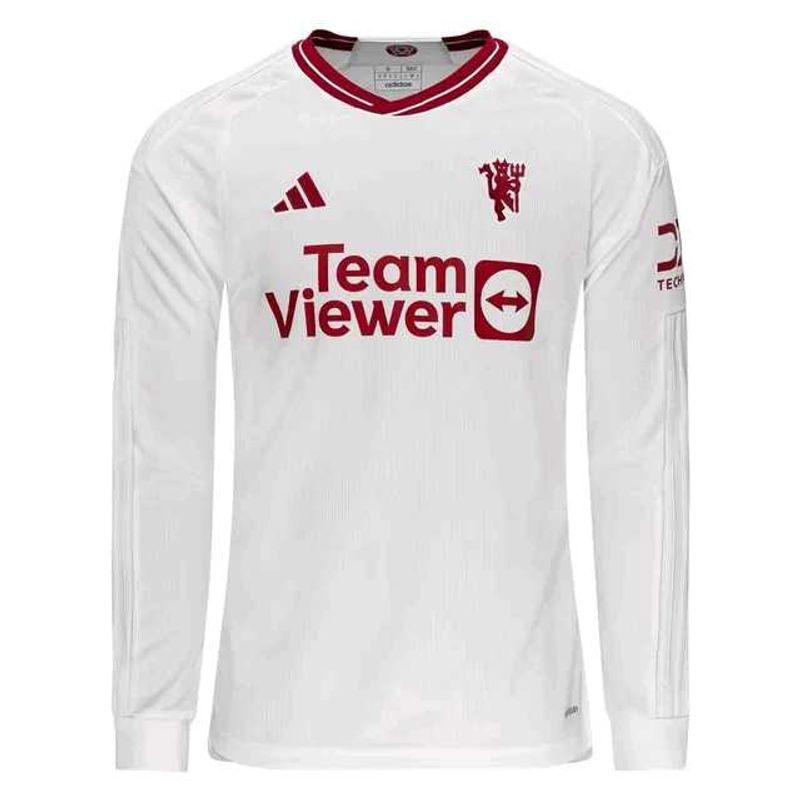 Men&#39;s White Manchester United 23/24 Long sleeve
