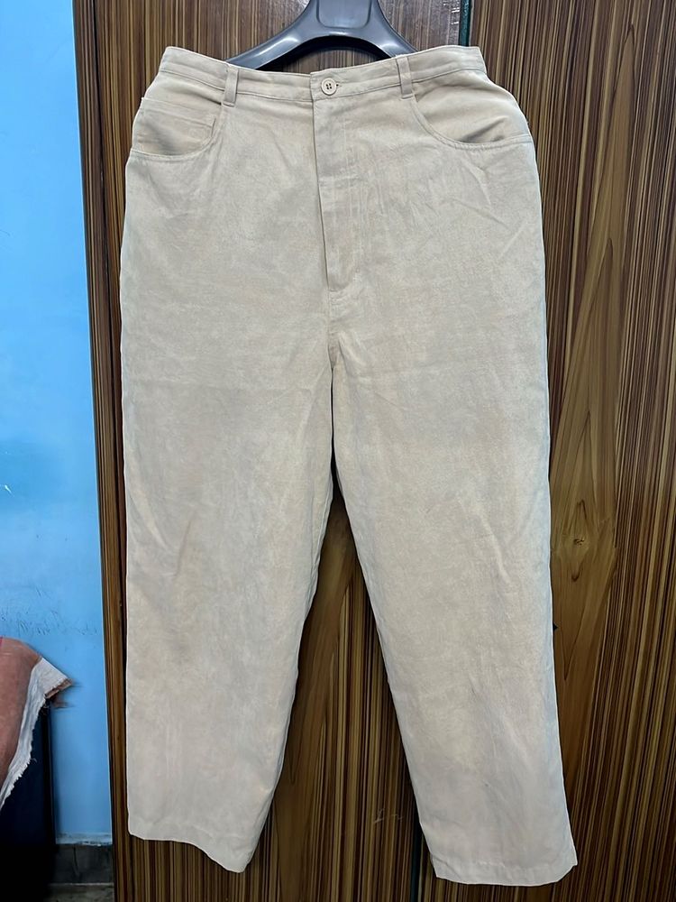 Beige Corduroy Pants