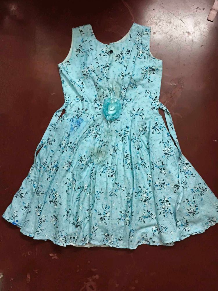 Cute Blue Floral Dress