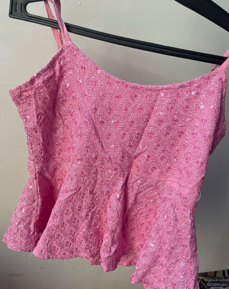 🌸✨Pink Sparkle Cami Top