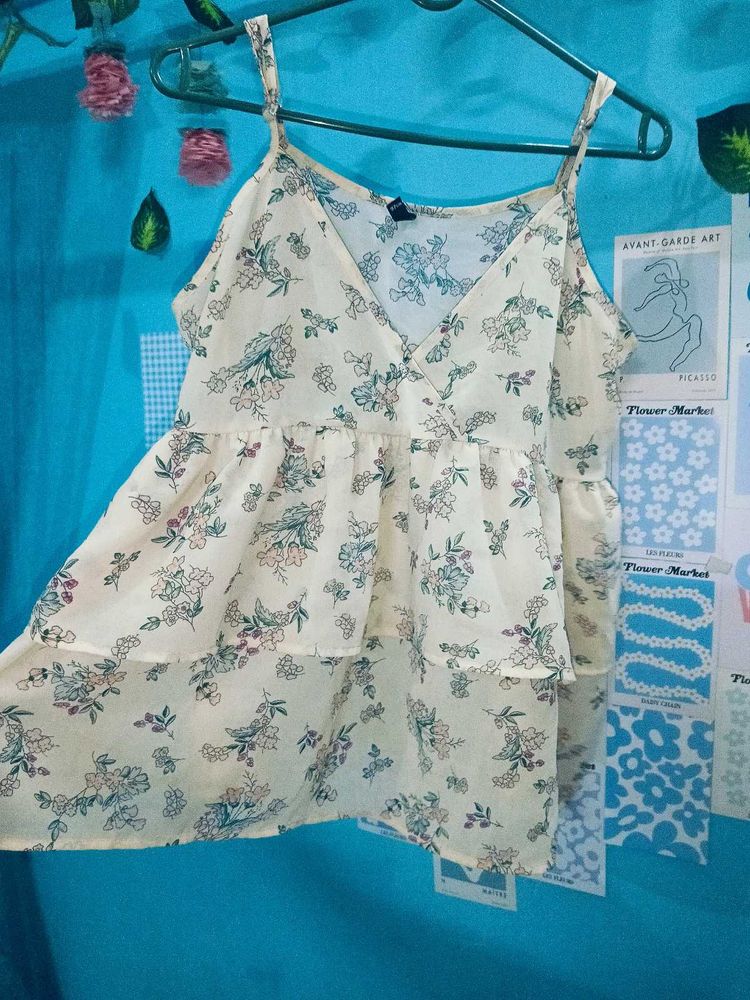 Floral Ruffle Cami Top