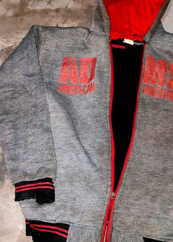 Gray &amp; Red American Jacket