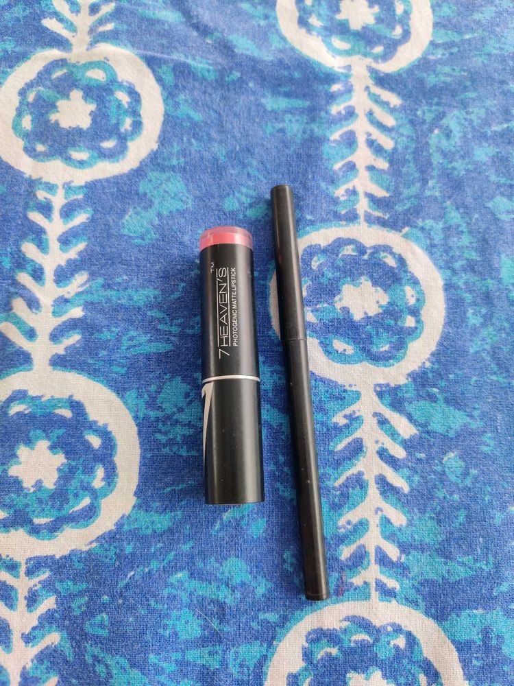 Kajal &amp; Peach Lipstick Combo