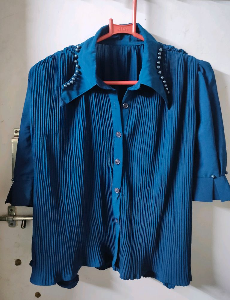 Nevy Blue Party Wear Top