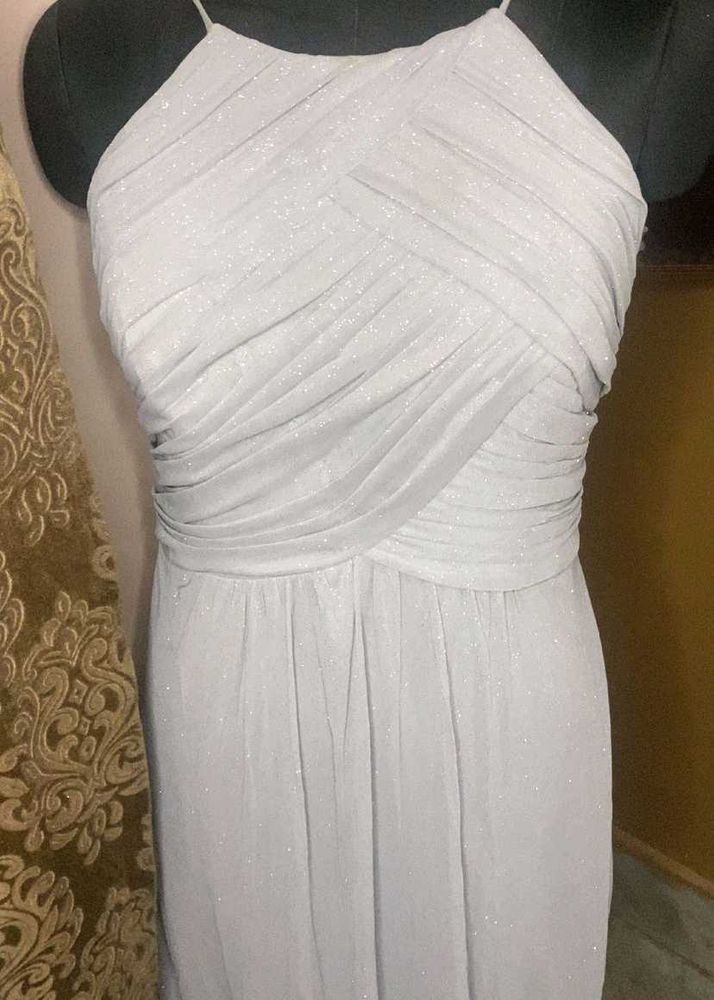 Silver Gown Shimmer Party Cocktail Kitty