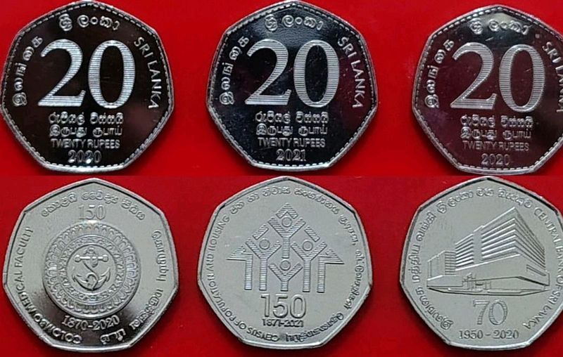 Srilanka 20 Rupees 3 Different Commemorative Coin
