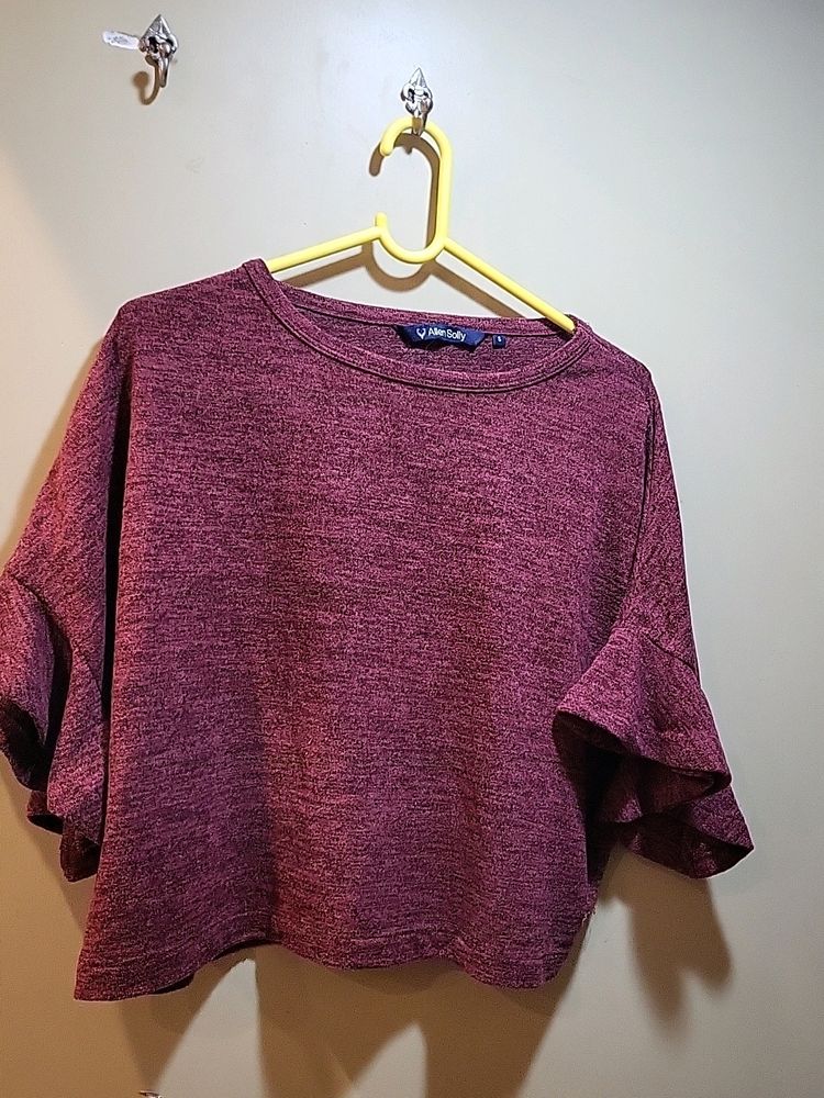 Allen Solly Maroon Top, Size S