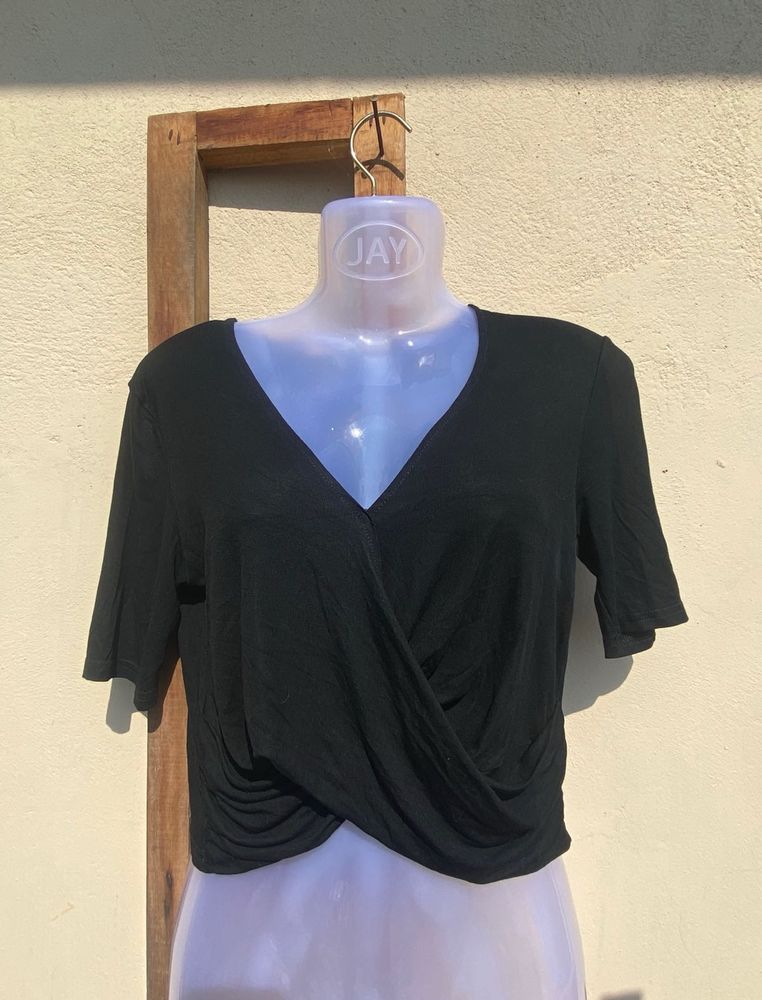 Black Wrap Top