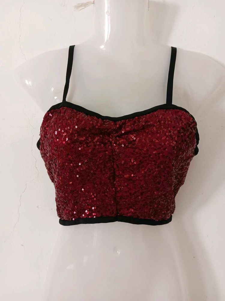 Sequin Crop Top