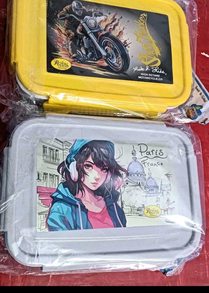 Combo Of 2 Plastic Lunch Boxes