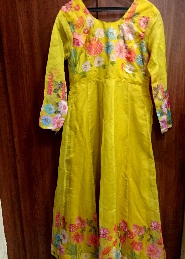 Floral Yellow Kurta