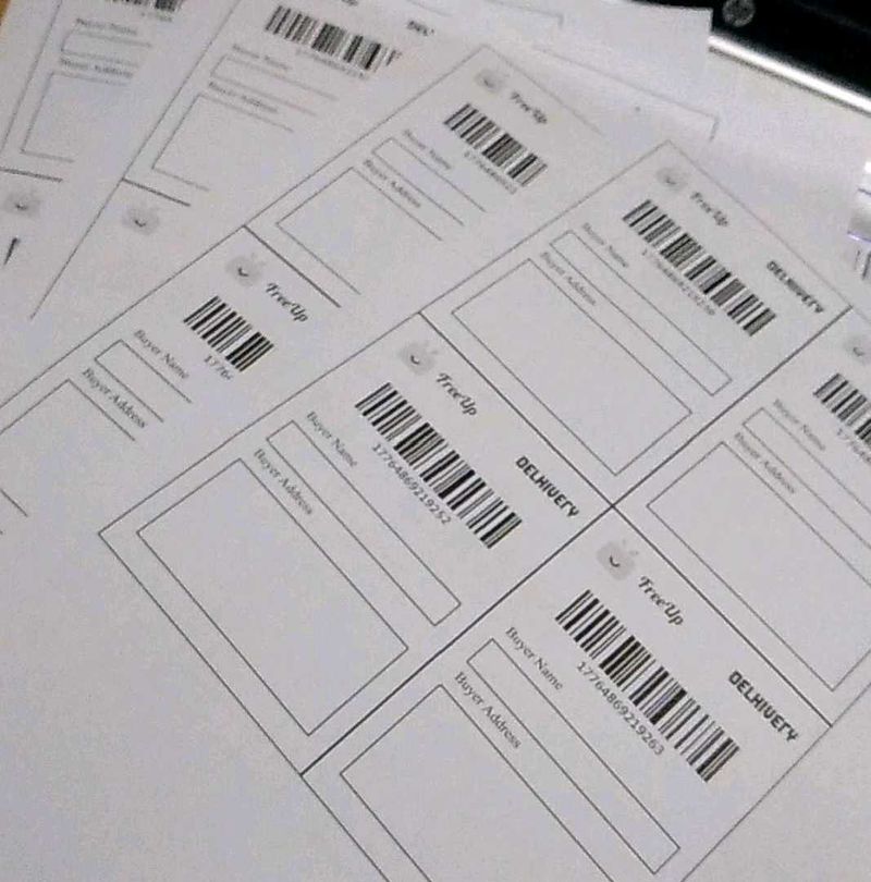 50 Piece B/W Non Sticky Shipping Labels