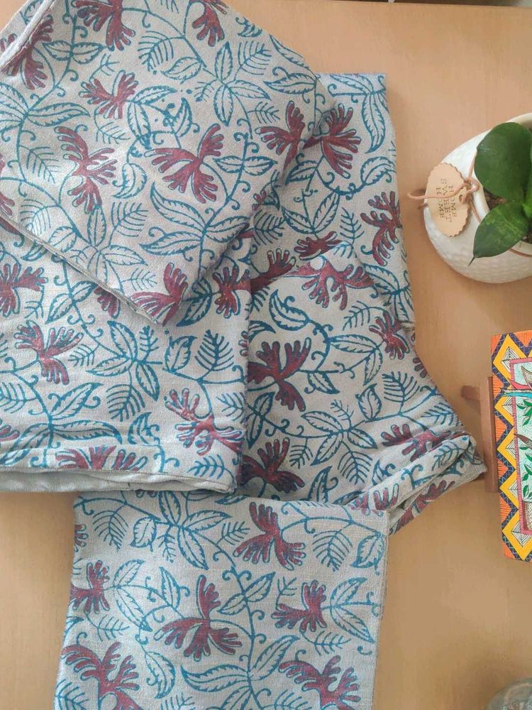 Grey And Maroon Silk Floral Cushion Covers