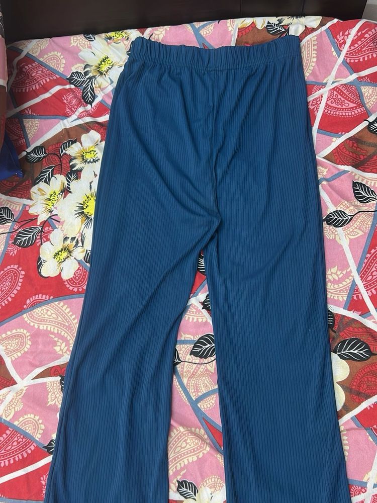 Blue Wide Leg Pants