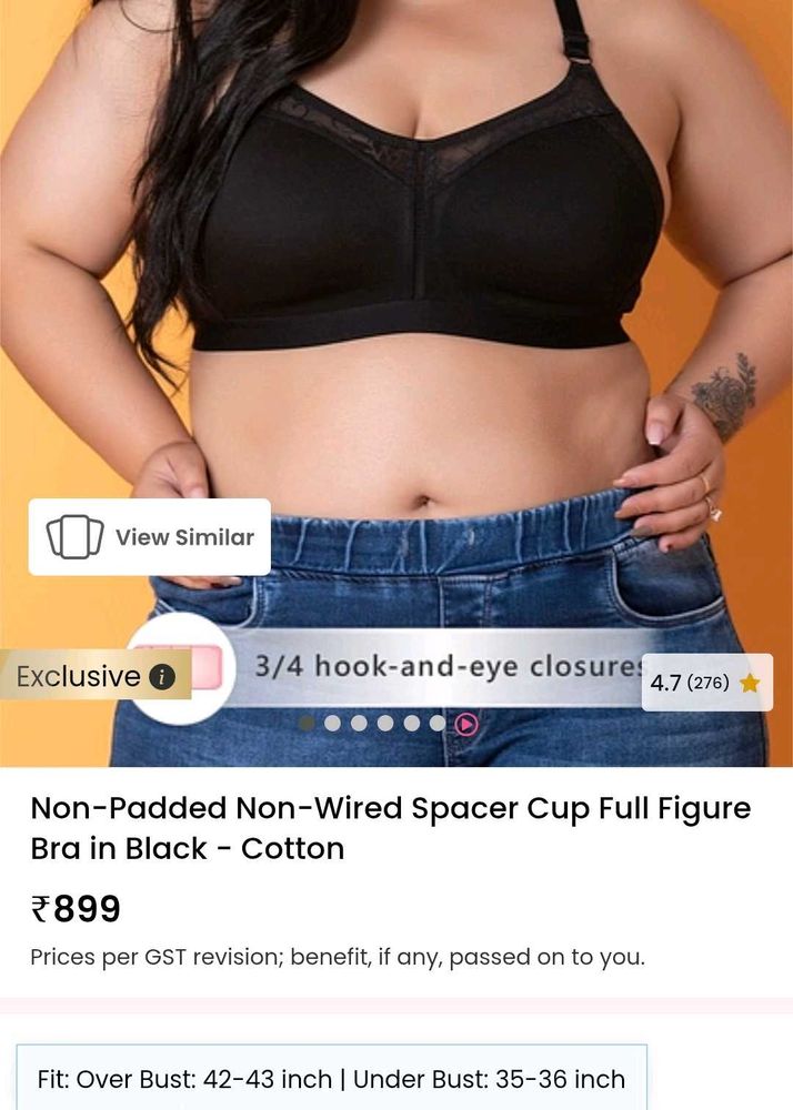 Clovia Black Cotton Bra