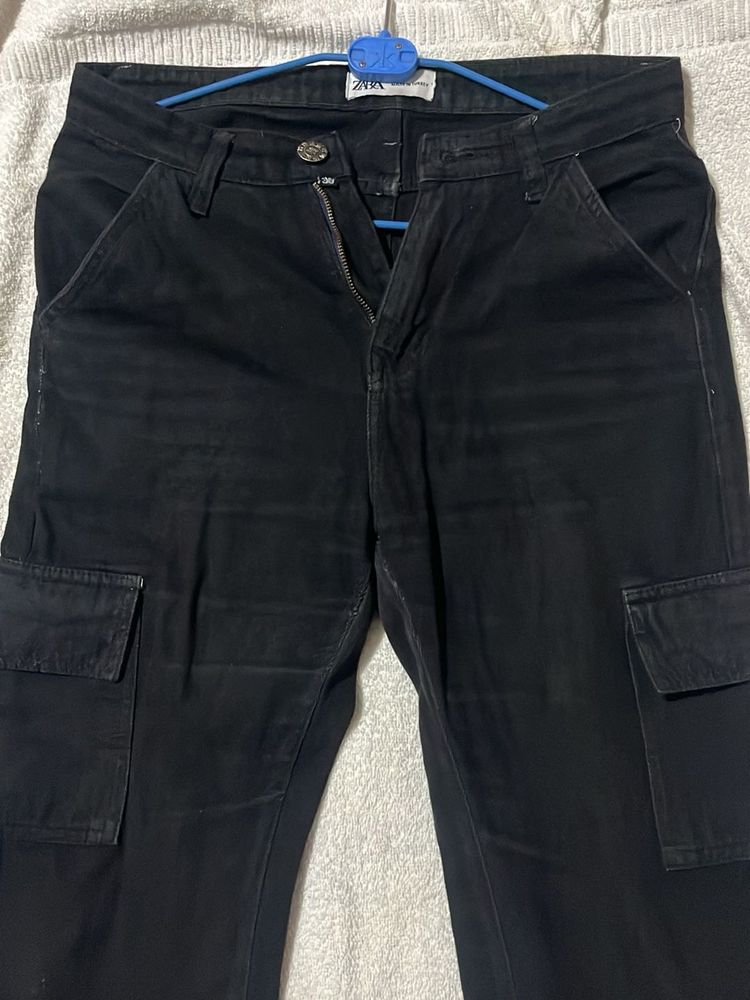 Zara Black Cargo Pants