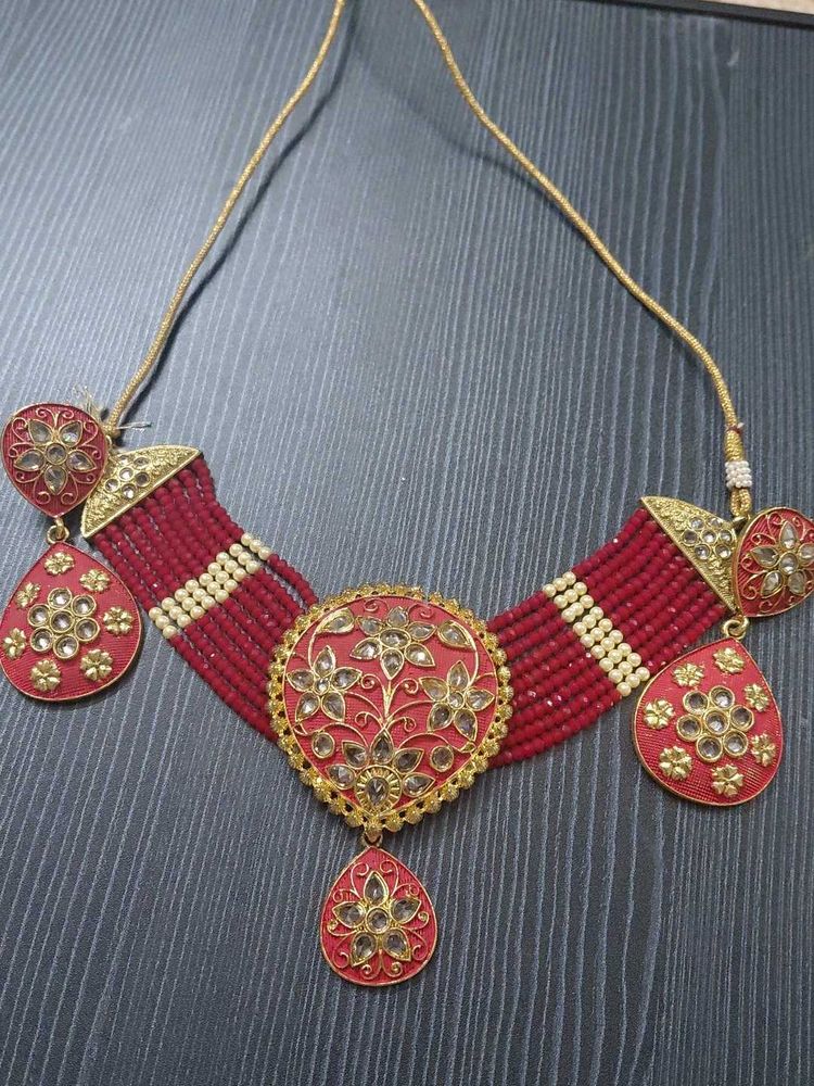 Red &amp; Gold Jewelry Set