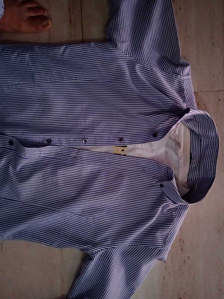 Striped Button-Down Shirt