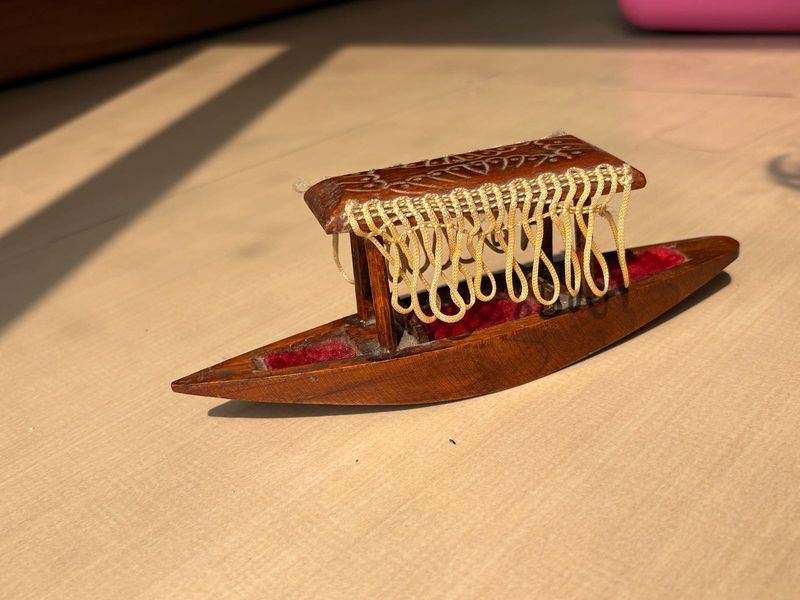 Handcrafted Wooden Shikara Boat