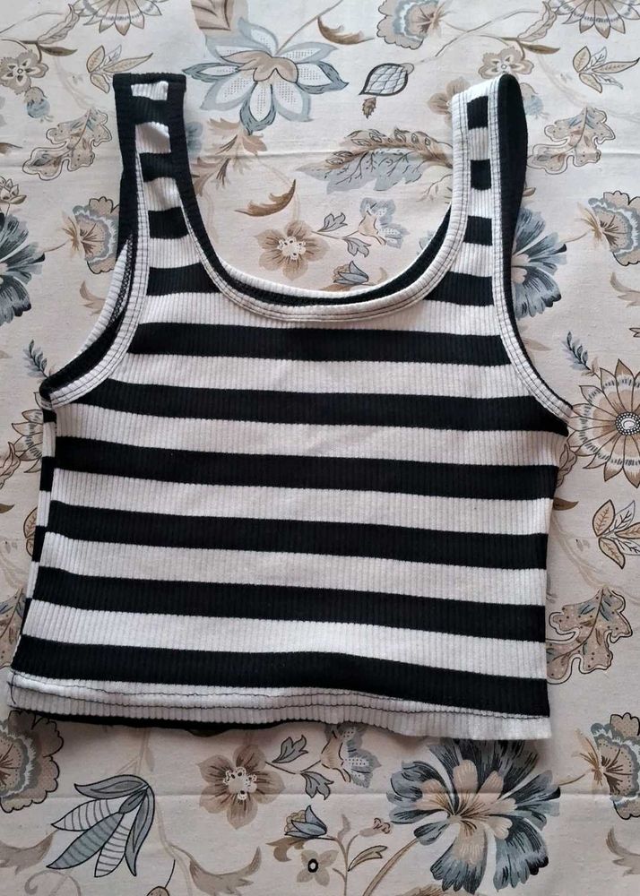 Striped Crop Tank Top