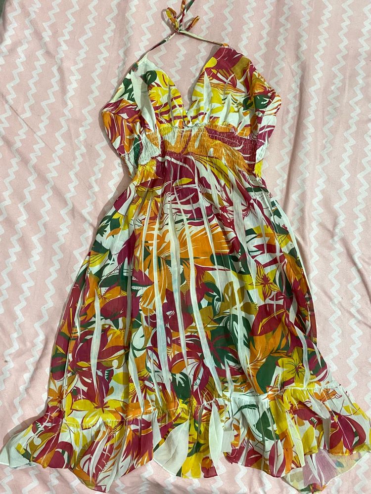 Floral Halter Dress