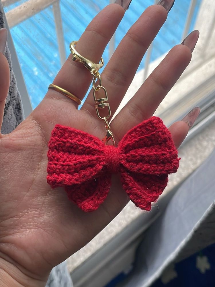 Red Bow Keychain