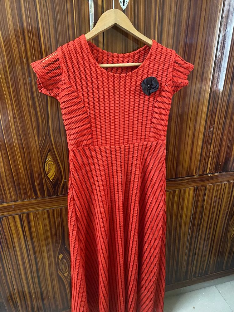 Red Striped Dress