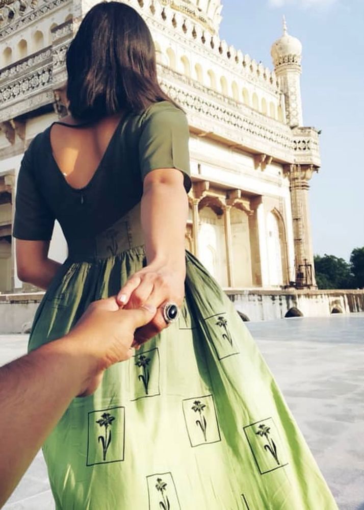 Green Floral Long Dress