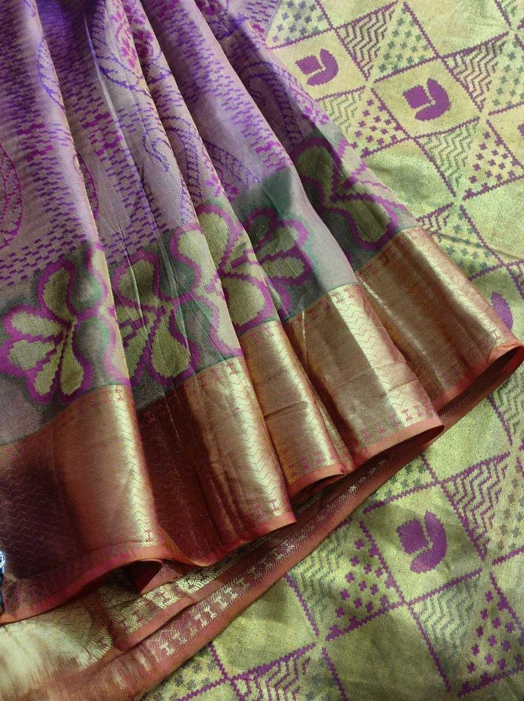 Purple And Gold Bridal Kanchipuram