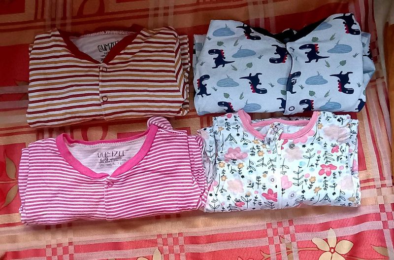 Baby Rompers Bundle - 4 Pieces