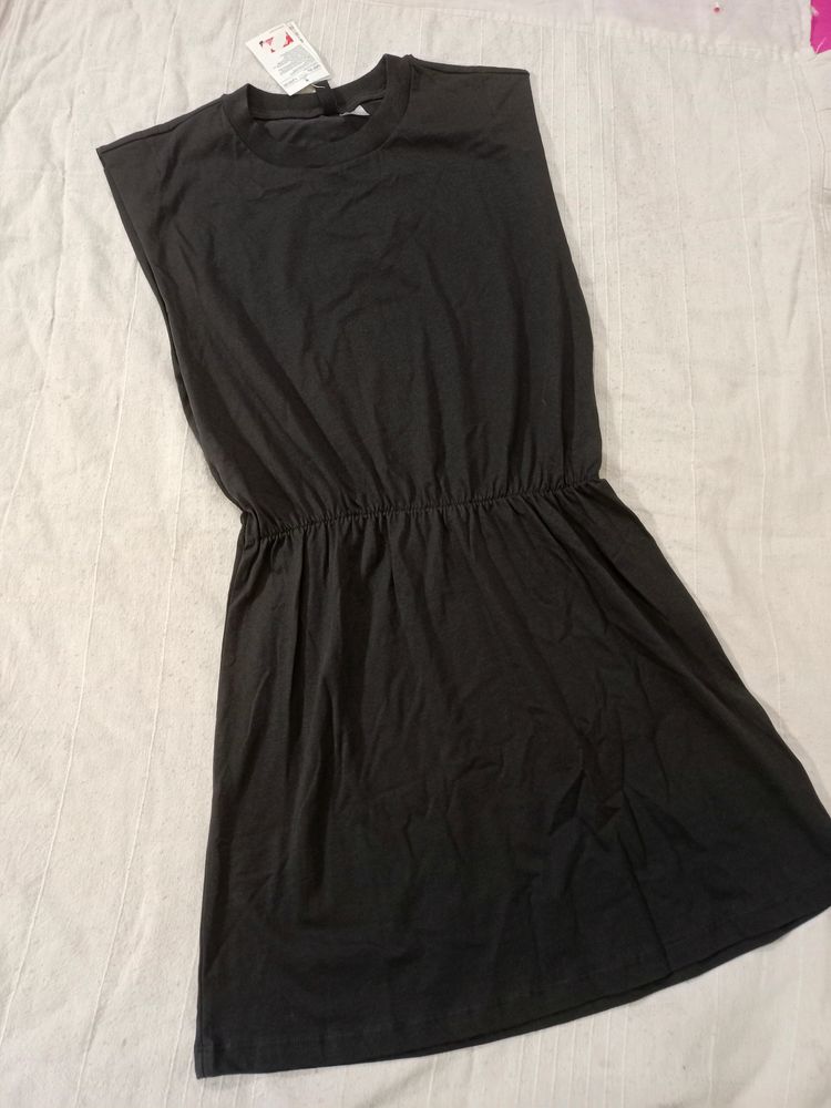 H&amp;m Charcoal Black Jersey Dress