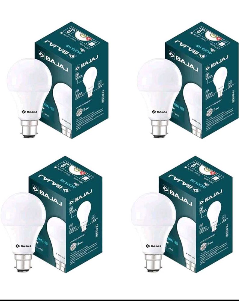 Brand New 4 Pcs Bajaj 9w LED Bulb