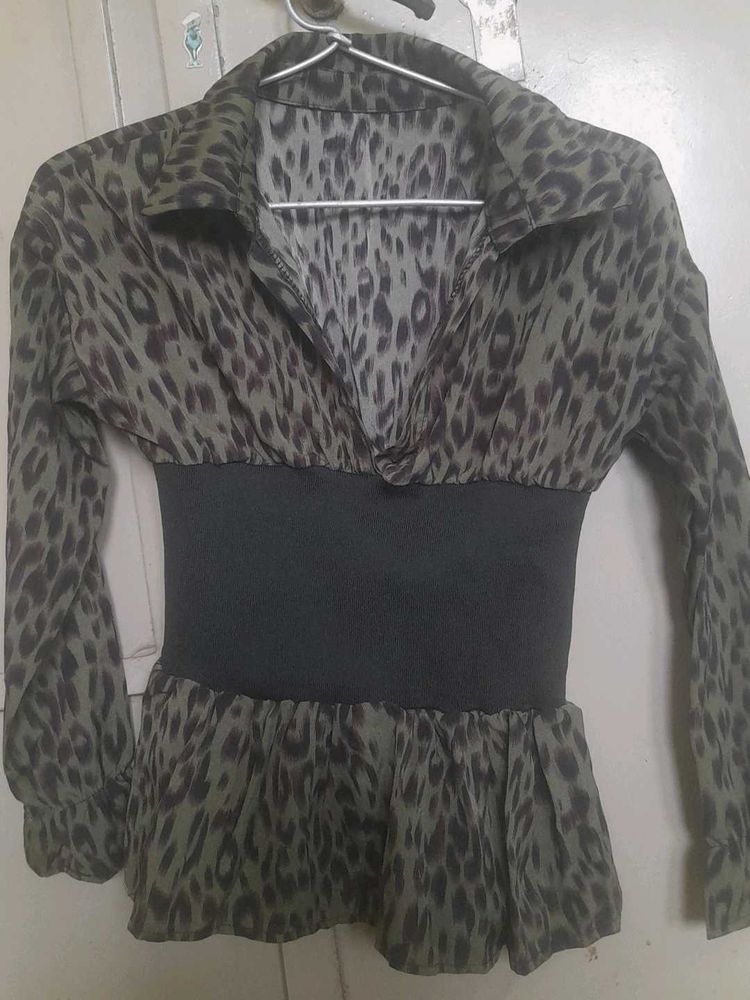 Leopard Print Corset Top