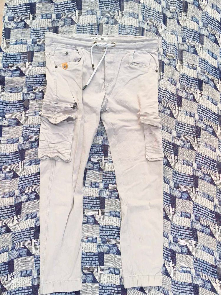 Boys Grey Cargo Pants
