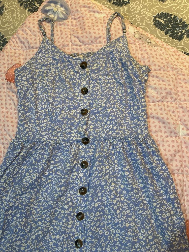 Floral Button-Front Sundress