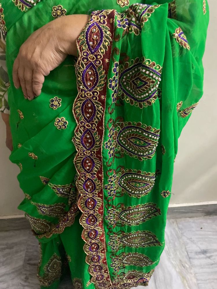 Green Saree
