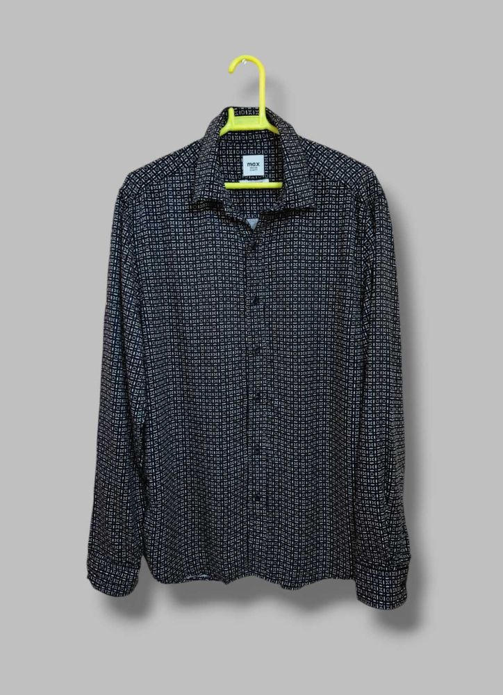 Max Men&#39;s Printed Slim Fit Casual Shirt