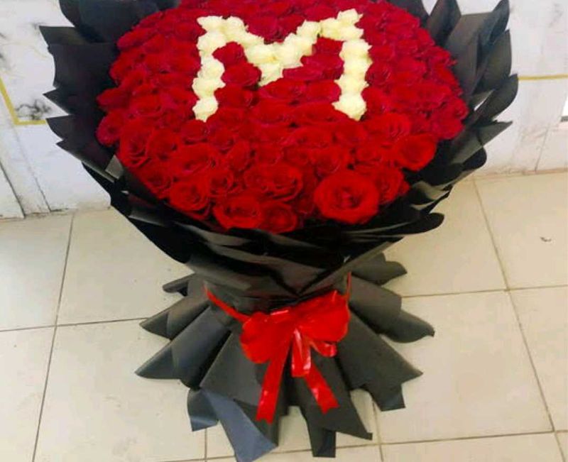 Alphabet ribbon bouquet